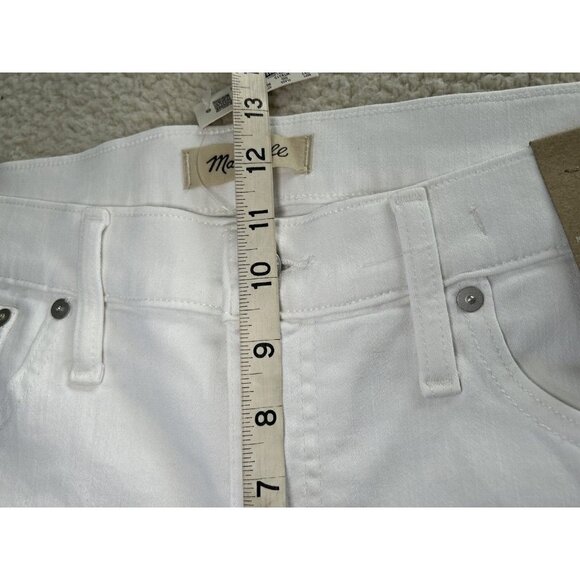 Madewell Womens Mid Rise Kick Out Ankle Length Jeans Pure White Size 31& 32 - Picture 9 of 12